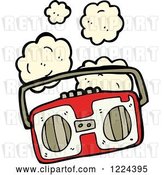 Vector Clip Art of Retro Boom Box with Dust by Lineartestpilot
