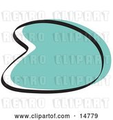 Vector Clip Art of Retro Boomerang Turquoise Circle Graphic Shape Clipart Illustration by Andy Nortnik