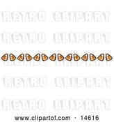 Vector Clip Art of Retro Border of Candy Corn by Andy Nortnik