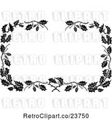 Vector Clip Art of Retro Border of Leaves by Prawny Vintage