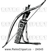 Vector Clip Art of Retro Bow with Arrows by Prawny Vintage