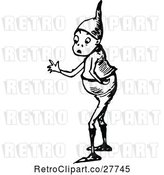 Vector Clip Art of Retro Boy Gesturing by Prawny Vintage