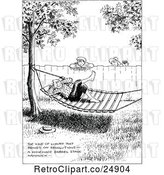 Vector Clip Art of Retro Boy Hanging out in a Hammock by Prawny Vintage