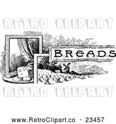 Vector Clip Art of Retro Breads Recipe Label by Prawny Vintage