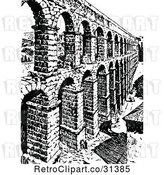 Vector Clip Art of Retro Brick Aqueduct by Prawny Vintage