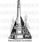Vector Clip Art of Retro Brigham San Jacinto Monument by Prawny Vintage