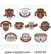 Vector Clip Art of Retro Brown Quality Guarantee Labels 2 by Vector Tradition SM
