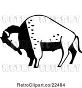 Vector Clip Art of Retro Buffalo by BestVector