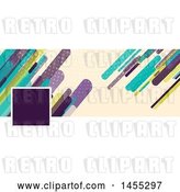 Vector Clip Art of Retro Business Facebook or Website Banner Design with a Space for a Photo or Logo with Colorful Shards on Tan by KJ Pargeter