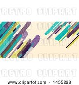 Vector Clip Art of Retro Business Facebook or Website Banner Design with Colorful Shards on Tan by KJ Pargeter