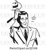 Vector Clip Art of Retro Business Man Scratching His Head by BestVector