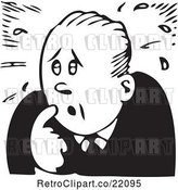 Vector Clip Art of Retro Business Man Sweating by BestVector