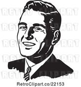 Vector Clip Art of Retro Business Man's Face by BestVector