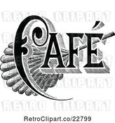 Vector Clip Art of Retro Cafe Sign 1 by Prawny Vintage