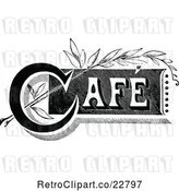 Vector Clip Art of Retro Cafe Sign 2 by Prawny Vintage