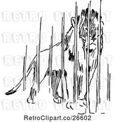 Vector Clip Art of Retro Caged Lion by Prawny Vintage