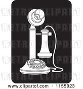 Vector Clip Art of Retro Candlestick Telephone Icon by Lal Perera