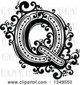 Vector Clip Art of Retro Capital Letter Q with Flourishes by Vector Tradition SM