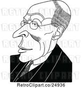 Vector Clip Art of Retro Caricature of Charles Marriott by Prawny Vintage