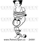 Vector Clip Art of Retro Caricature of Houdini by Prawny Vintage