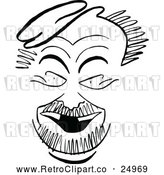 Vector Clip Art of Retro Caricature of Nat Willis by Prawny Vintage