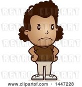 Vector Clip Art of Retro Cartoon Angry Black Girl with Hands on Her Hips by Cory Thoman