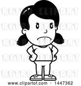 Vector Clip Art of Retro Cartoon Angry Girl with Hands on Her Hips by Cory Thoman