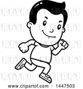 Vector Clip Art of Retro Cartoon Boy Running by Cory Thoman