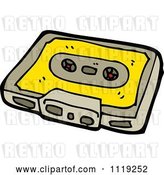 Vector Clip Art of Retro Cartoon Cassette Tape by Lineartestpilot