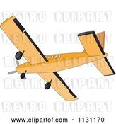 Vector Clip Art of Retro Cartoon Cessna Airplane by Patrimonio