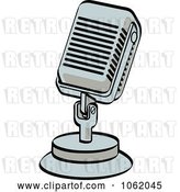 Vector Clip Art of Retro Cartoon Desk Microphone by Andy Nortnik