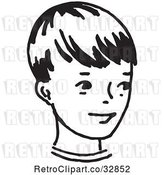 Vector Clip Art of Retro Cartoon Happy Boy by Picsburg