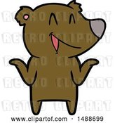 Vector Clip Art of Retro Cartoon Laughing Bear Cartoon by Lineartestpilot