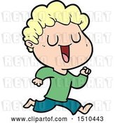 Vector Clip Art of Retro Cartoon Laughing Guy by Lineartestpilot