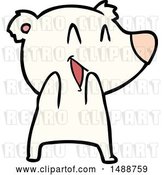 Vector Clip Art of Retro Cartoon Laughing Polar Bear Cartoon by Lineartestpilot