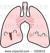 Vector Clip Art of Retro Cartoon Lungs by Lineartestpilot