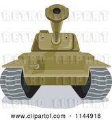 Vector Clip Art of Retro Cartoon Military Tank 2 by Patrimonio