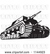 Vector Clip Art of Retro Cartoon Military Tank in by Patrimonio