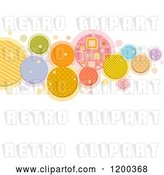 Vector Clip Art of Retro Cartoon Patterened Circle Background with Text Space by BNP Design Studio