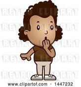 Vector Clip Art of Retro Cartoon Surprised Gasping Black Girl by Cory Thoman