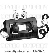 Vector Clip Art of Retro Cartoon VHS Tape Mascot by BNP Design Studio