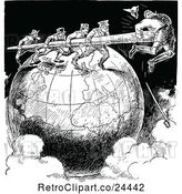 Vector Clip Art of Retro Cartoon War Cartoon by Prawny Vintage