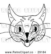 Vector Clip Art of Retro Cat Face by Prawny Vintage