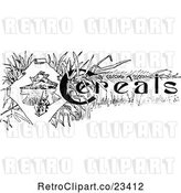 Vector Clip Art of Retro Cereals Recipe Label by Prawny Vintage