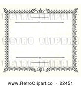 Vector Clip Art of Retro Certificate Border by BestVector