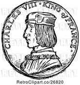 Vector Clip Art of Retro Charles VIII King of France Coin by Prawny Vintage