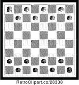 Vector Clip Art of Retro Checkers Game Board by Prawny Vintage