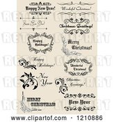Vector Clip Art of Retro Christmas and New Year Greetings by Vector Tradition SM