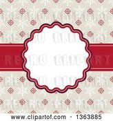 Vector Clip Art of Retro Christmas Frame with Snowflakes and Text Space by Vectorace