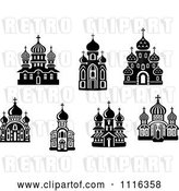 Vector Clip Art of Retro Church Buildings by Vector Tradition SM